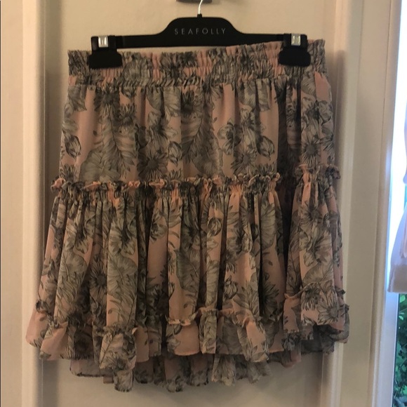 Misa skirt and top set, blush floral with gray - Picture 5 of 8